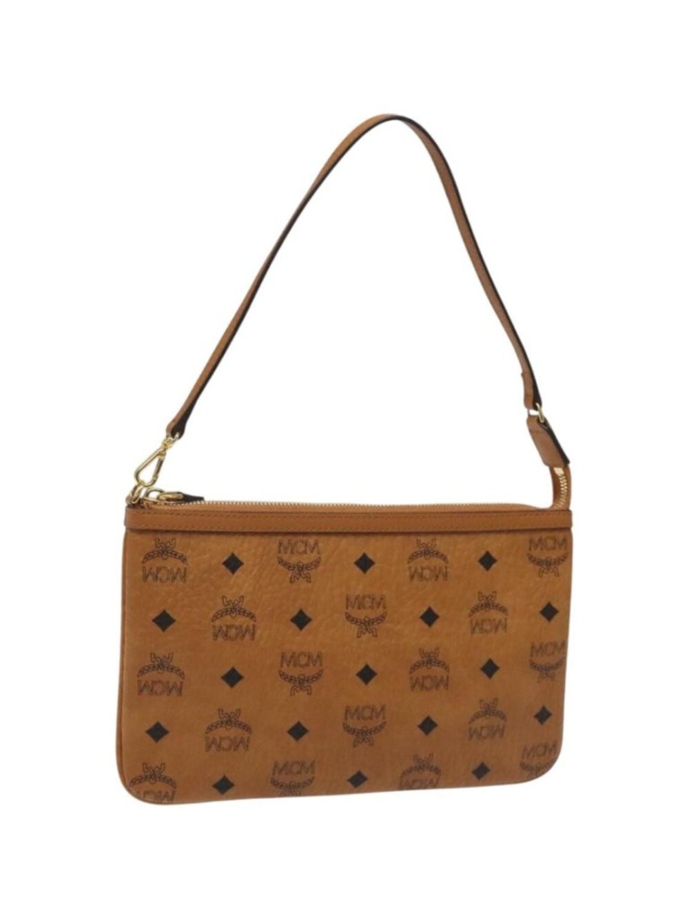 MCM Vicetos Logogram Accessory Pouch PVC Brown